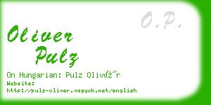 oliver pulz business card